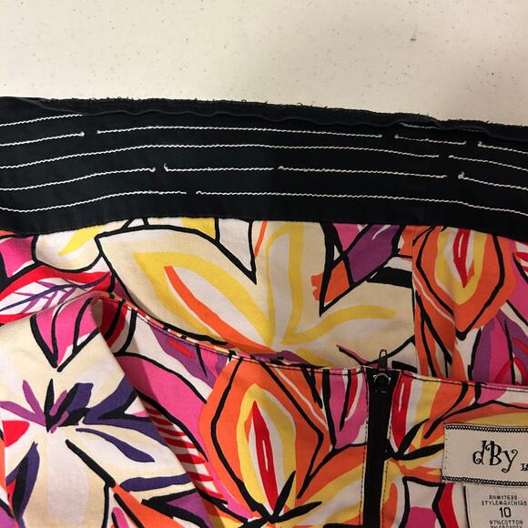 Y2K DBY Ltd Women‎ Sheath Dress 10 Retro Vibrant Whimsical Floral High Waist - Picture 4 of 11